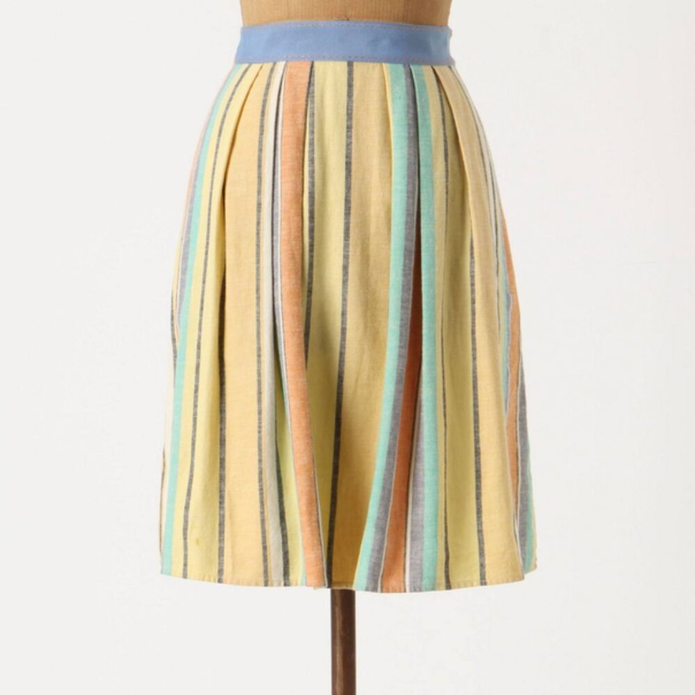 Anthropologie | Odille Pale Bright Skirt 6